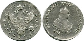 Russia Poltina 1745 ММД (R)

Bit# 148 (R); Silver