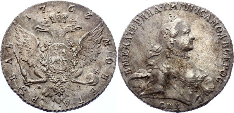 Russia 1 Rouble 1763 СПБ ТI ЯI

Bit# 184; Silver. Edge cordlike leftwards; AU...