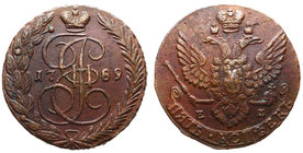 Russia 5 Kopeks 1789 EM

Bit# 643; Copper 54.53g.