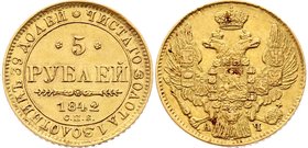 Russia 5 Roubles 1842 СПБ АЧ

Bit# 19; Gold 6.5 g,; AUNC; Mint lustre; Attractive collectible sample