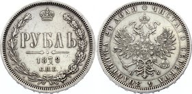 Russia 1 Rouble 1878 СПБ НФ

Bit# 92; Silver 20.36g
