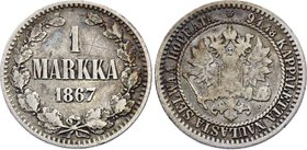 Russia - Finland 1 Markka 1867 S

Bit# 627; Silver
