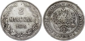 Russia - Finland 2 Markka 1874 S

Bit# 623; Silver 10.05g