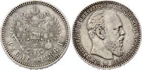 Russia 1 Rouble 1886 АГ

Bit# 60; Big head; Silver 19.60g
