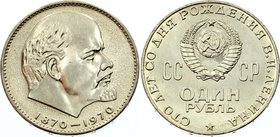 Russia - USSR 1 Rouble 1970

Y# 141; Prooflike; 100th Anniversary of the Birth of Vladimir Lenin
