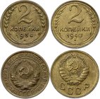 Russia - USSR Lot of 2 Coins

2 Kopeks 1934, 1940; Nice Condition