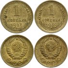 Russia - USSR Lot of 2 Coins

1 Kopek 1939, 1937