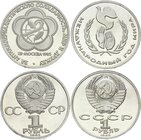 Russia - USSR Lot of 2 Coins

1 Rouble 1985, 1986; Proof