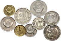 Russia - USSR Lot of 9 Coins

1 15 20 Kopeks 1933-1943