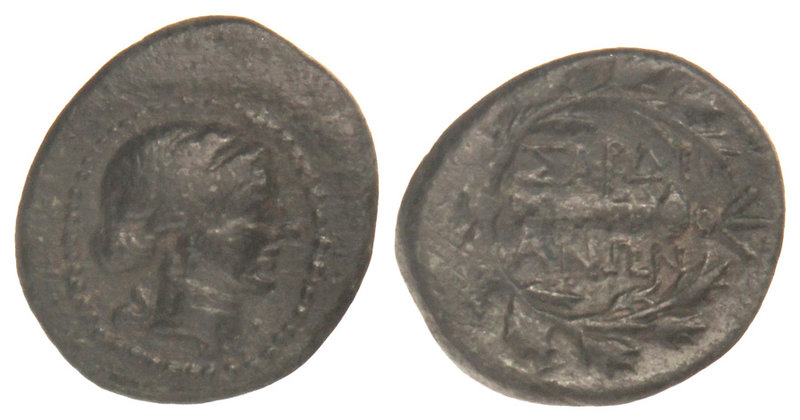 AE 17. Siglos II-I a.C. LYDIA. SARDES. Anv.: Cabeza laureada de Apolo a derecha....