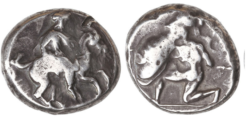 Estátera. 400-386 a.C. TARSOS. CILICIA. Anv.: Sátrapa Persa a caballo a derecha....