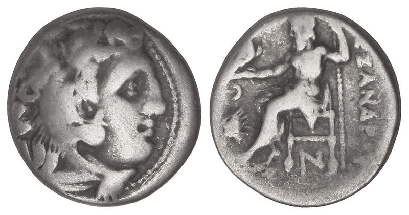 Dracma. 336-323 a.C. ALEJANDRO MAGNO. CARDIA. Anv.: Cabeza de Hércules con piel ...