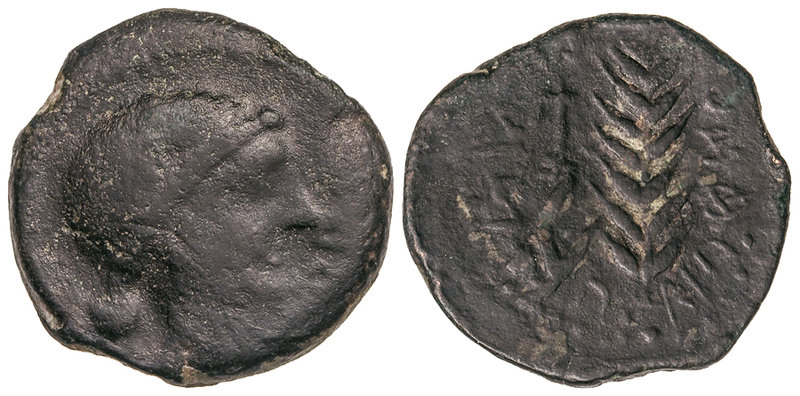 As. 120-20 a.C. ABRA (PORCUNA. Jaén). Anv.: Cabeza femenina a derecha, delante (...
