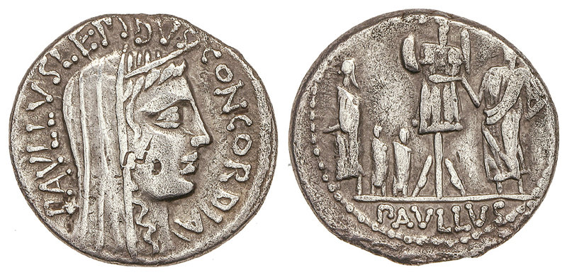 Republic. Denario. 62 a.C. AEMILIA-10. Paulus Aemilius Lepidus. Anv.: PAVLLVS LE...