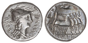 Republic. Denario. 82 a.C. MANLIA-4. L. Manlius Torquatus. 3,80 grs. AR. Cal-924; FFC-839. MBC.
