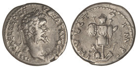 Empire. Denario. Acuñada el 194.195 a.C. SEPTIMIO SEVERO. Anv.: IMP. CAE. L. SEP. SEV. PERT. AVG. COS. II. Cabeza laureada a derecha. Rev.: INVICTO IM...