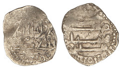 The Idrisids. 1/2 Dirham. 0,74 grs. AR. Leyendas incompletas y degeneradas, típico de las imitaciones del Norte de África. RARA. (MBC).