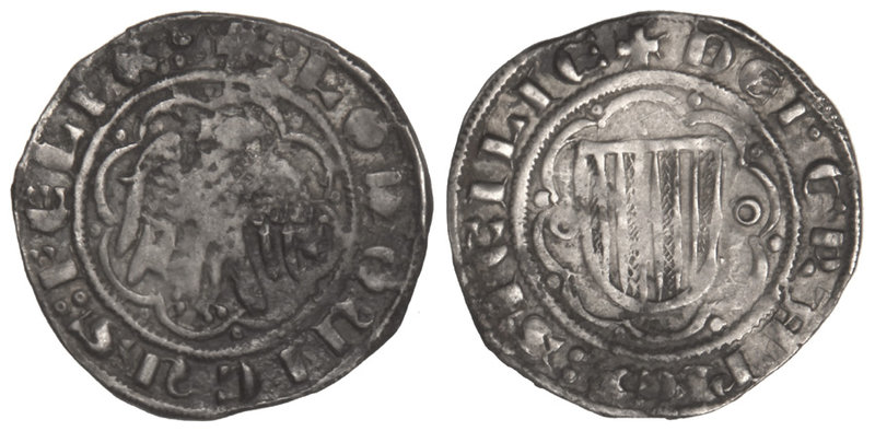 Catalunya - Aragon. Pirral. LLUÍS I DE SICÍLIA. SICÍLIA. Anv.: ¶:LODOUICUS:FELIX...