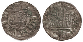 Kingdom of Castilla and Leon. Cornado. ALFONSO XI. CORUÑA. Rev.: Venera antigua bajo el castillo. 0,73 grs. AE. FAB-343. MBC.