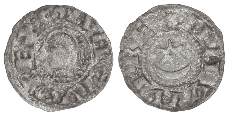 Kingdom of Navarra. Dinero. SANCHO VII. Anv.: : SANCIVS¶REX. Efigie a izquierda....