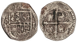 Philip II. 1 Real. S/F. MÉXICO. F. Anv.: F - Escudo - I. 2,74 grs. Cal-641. MBC-.