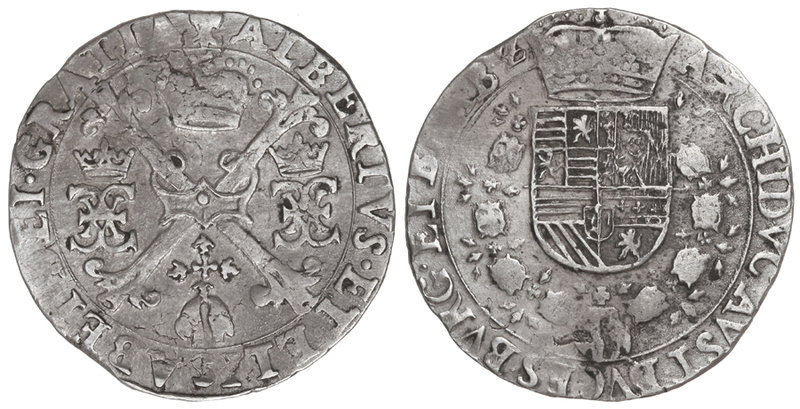 Albert and Isabella. 1/4 Patagón. S/F. BOIS-LE-DUC. BRABANTE. 6,99 grs. AR. ESCA...