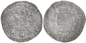 Albert and Isabella. 1 Patagón. 1617. AMBERES. BRABANTE. 27,41 grs. AR. (Golpecitos. Acuñación floja en parte). Van Houdt-619.AN; Vti-349. MBC.