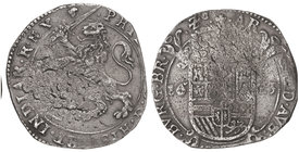 Philip IV. 1 Escalín. 1623. DOLE. BORGOÑA. 4,72 grs. AR. (Hojas). Van Houdt-649; Vti-1601. MBC-.