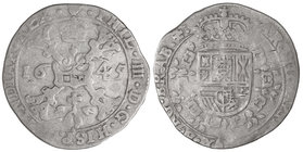 Philip IV. 1/4 Patagón. 1645. AMBERES. BRABANTE. 6,73 grs. AR. Van Houdt-647.AN; Vti-663. MBC-.