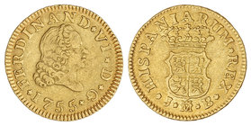 Ferdinand VI. 1/2 Escudo. 1755. MADRID. J.B. 1,72 grs. (Acuñacion algo floja). Cal-252. (MBC).