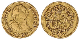 Charles III. 1/2 Escudo. 1783. MADRID. J.D. 1,74 grs. Cal-774. MBC-/MBC.
