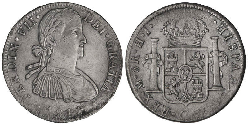 Ferdinand VII. 8 Reales. 1810. MÉXICO. H.J. 26,30 grs. (Pequeños golpecitos. Oxi...