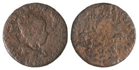 Elisabeth II. 1 Maravedí. 1843. JUBIA. 1,14 grs. (Oxidaciones). MUY RARA. Cal-566. RC/MC.