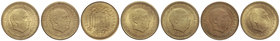 Estado Español. Lote 7 monedas 1 Peseta. 1944 y 1947. 1944 y 1947 (*19-48, 19-49, 19-51, 19-52, 19-53 y 19-54). La mayoría SC. IMPRESCINDIBLE EXAMINAR...