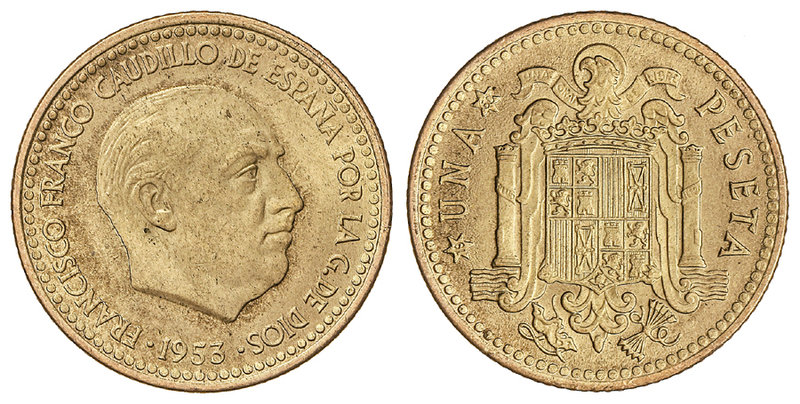Estado Español. 1 Peseta. 1953 (*19-60). SC-.