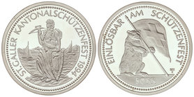 Switzerland. 50 Francos. 1994. FESTIVAL DE TIRO: SAINT GALLEN. 25,05 grs. AR. Tirada: 2.200 piezas. KM-XS44. PROOF.