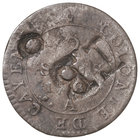 Trinidad and Tobago. 2 1/2 Penique. (1798). 1,62 grs. AE. Contramarca TB/O sobre 2 Sous 178(9)-A de la Colonia de Cayenne (Guayana Francesa) KM-1. KM-...