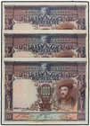 Spanish Banknotes. Lote 3 billetes 1.000 Pesetas. 1 Julio 1925. Carlos I. Ed-351. MBC+.