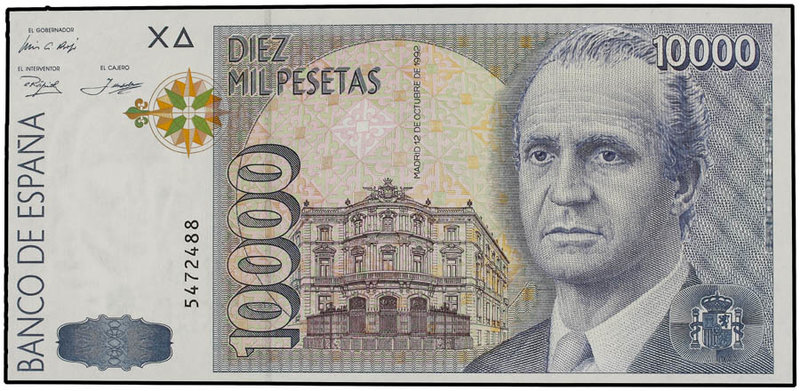 Juan Carlos I. 10.000 Pesetas. 12 Octubre 1992. Juan Carlos I. Sin Serie. Ed-485...