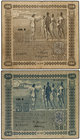 Lote 2 billetes 50 y 100 Markaa. 1939. FINLANDIA. (Pequeñas manchitas del tiempo). Pick-64a, 65a. MBC+.