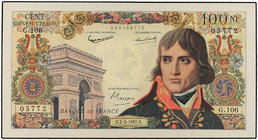 100 Francos. 1961. FRANCIA. Napoleón. (2 puntos de aguja). WPM-144. EBC.