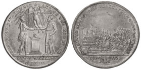 Medalla Entrada de los Aliados en París. 1815. PRUSIA. Anv.: ZWELTER EIN ZUG DER ALLIERTEN MONAR IN PARIS. Entrada de Wellington en París. Metal blanc...