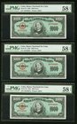 Cuba Banco Nacional de Cuba 1000 Pesos 1950 Pick 84 Three Consecutive Examples PMG Choice About Unc 58 EPQ. 

HID09801242017