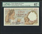 France Banque de France 100 Francs 9.1.1941 Pick 94 PMG Superb Gem Unc 67 EPQ. 

HID09801242017
