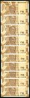 Fancy Serial Numbers 100000 Through 1000000 India Reserve Bank of India 10 Rupees 2018 Pick New Choice Crisp Uncirculated. Numbers includes 100000, 20...