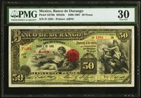 Mexico Banco de Durango 50 Pesos 1.1.1900 Pick S276b M335b PMG Very Fine 30. 

HID09801242017
