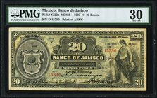 Mexico Banco De Jalisco 20 Pesos 1.2.1910 Pick S322b M388b PMG Very Fine 30. 

HID09801242017