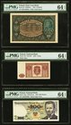 Poland State Loan Bank; National Bank 10 Mark; 1 Zloty; 200 Zlotych 1919; 1946; 1976 Pick 25; 123; 144a PMG Choice Uncirculated 64 EPQ. 

HID098012420...