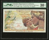 Reunion Department de la Reunion 20 Nouveaux Francs on 1000 Francs ND (1971) Pick 55b PMG Very Fine 30 EPQ. 

HID09801242017