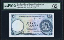 Scotland Royal Bank of Scotland 5 Pounds 3.5.1982 Pick 342a PMG Gem Uncirculated 65 EPQ. 

HID09801242017